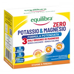 Equilibra Potassio & Magnesio Zero 3 senza zucchero calorie glutine lattosio 18 bustine