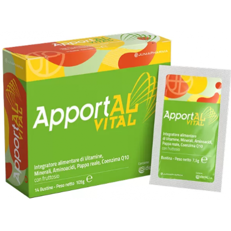 Apportal Vital 14 Bustine: integratore completo per energia, concentrazione e difese immunitarie.