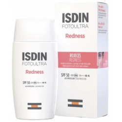 Isdin Fotoultra Redness SPF50 50 ml: fotoprotettore viso ad alta protezione e azione anti-rossore.