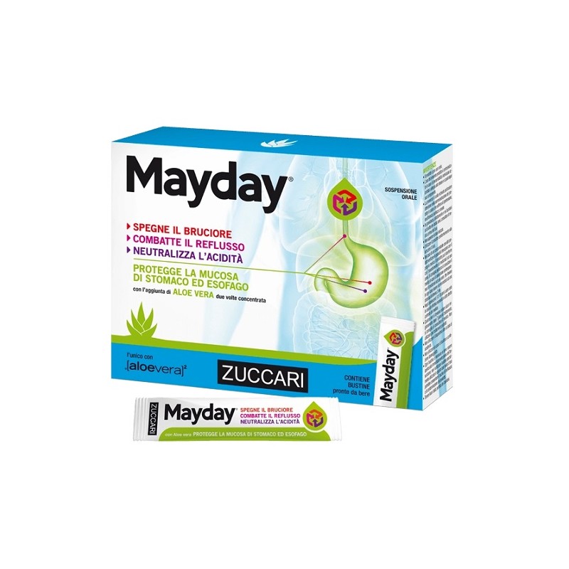 Zuccari Mayday Sospensione Per Uso Orale Alla Menta 24 Bustine 10 Ml