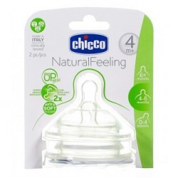 Chicco Natural Feeling Tettarella per Neonati da 4Mesi Flusso Regolare