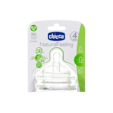 Chicco Natural Feeling Tettarella per Neonati da 4Mesi Flusso Regolare