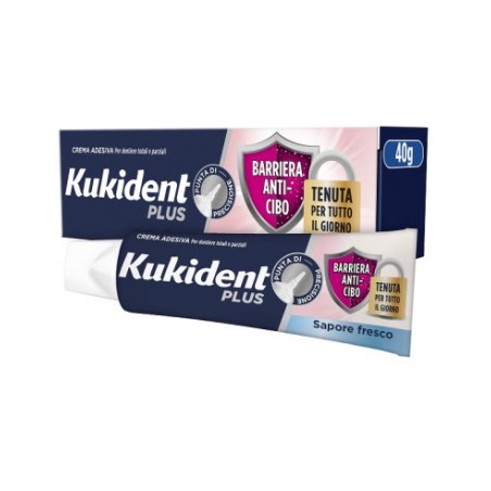 Kukident Plus Sigillo adesivo per dentiera tenuta forte quotidiana 40g Kukident Plus Sigillo adesivo per dentiera tenuta forte quotidiana 40g