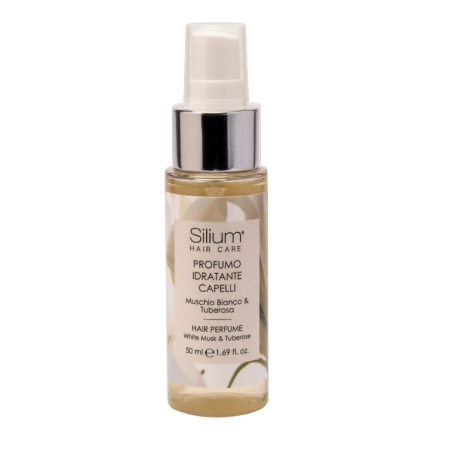 Silium profumo per capelli idratante muschio bianco e tuberosa 50 ml Silium profumo per capelli idratante muschio bianco e tuberosa 50 ml