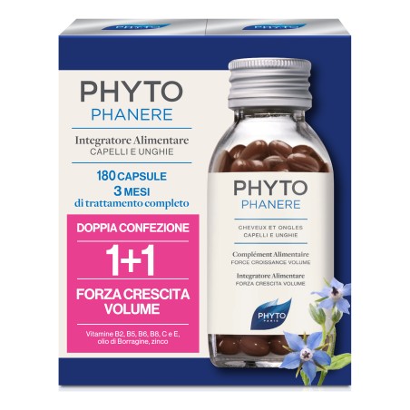 PHYTO PHYTOPHANERE INTEGRATORE ALIMENTARE CAPELLI/UNGHIE 90+90 CAPSULE PHYTO PHYTOPHANERE INTEGRATORE ALIMENTARE CAPELLI/UNGHIE 90+90 CAPSULE