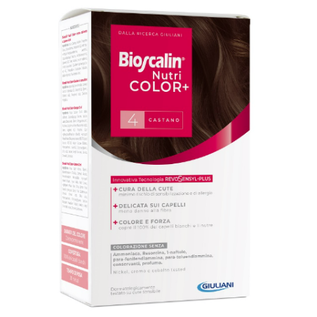 Bioscalin Nutricolor Plus 4 Castano Tinta permanente per capelli Bioscalin Nutricolor Plus 4 Castano Tinta permanente per capelli