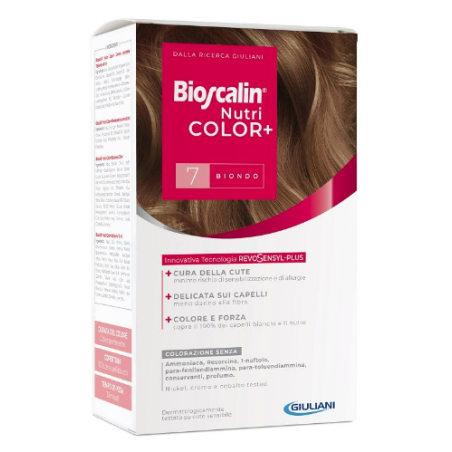 Bioscalin Nutricolor Plus 7 Biondo Tinta permanente per capelli Bioscalin Nutricolor Plus 7 Biondo Tinta permanente per capelli