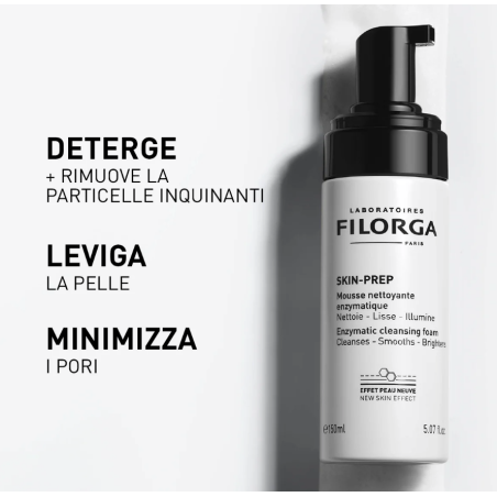 Filorga Skin Prep Mousse detergente viso enzimatica illuminante 150 ml Filorga Skin Prep Mousse detergente viso enzimatica illuminante 150 ml