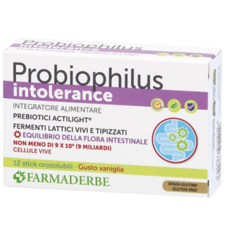 Farmaderbe Probiophilus Intollerance Integratore di Fermenti Lattici Farmaderbe Probiophilus Intollerance Integratore di Fermenti Lattici