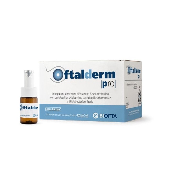 Biodue Oftalderm Pro integratore per il benessere della vista 15 fiale rewcap
