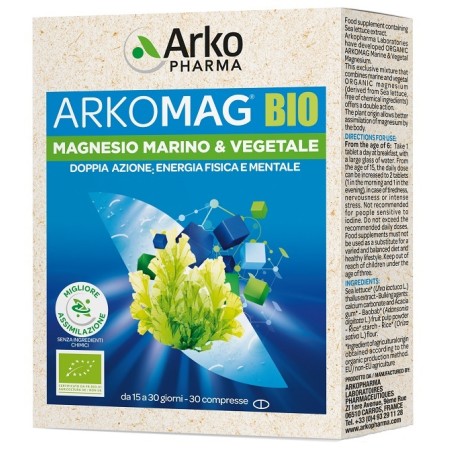 Arkopharma Arkomag Bio Magnesio Marino & Vegetale 30 Compresse