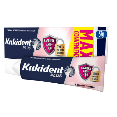 Kukident Sigillo adesivo per dentiera tenuta forte maxi convenienza57g Kukident Sigillo adesivo per dentiera tenuta forte maxi convenienza57g