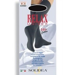 Solidea Relax Unisex Gambaletto in Cotone 140 den Blu scuro Taglia 2