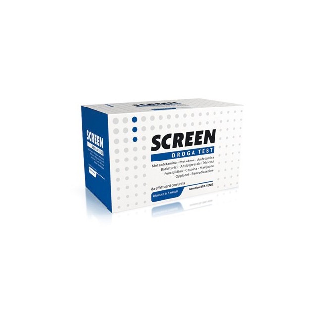 SCREEN DROGA TEST 10 DROGHE TEST ANTIDROGA CON CONTENITORE URINA