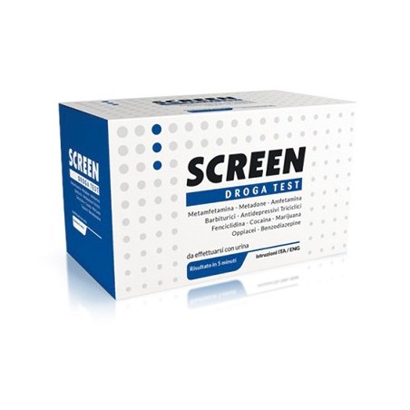 SCREEN DROGA TEST 10 DROGHE TEST ANTIDROGA CON CONTENITORE URINA SCREEN DROGA TEST 10 DROGHE TEST ANTIDROGA CON CONTENITORE URINA