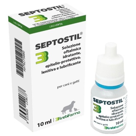 SEPTOSTIL SOLUZIONE OFTALMICA IDRATANTE EPITELIO PROTETTIVALENITIVA LUBRIFICANTE PER CANI E GATTI 10 ML SEPTOSTIL SOLUZIONE OFTALMICA IDRATANTE EPITELIO PROTETTIVALENITIVA LUBRIFICANTE PER CANI E GATTI 10 ML