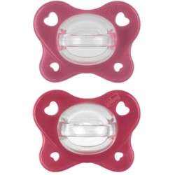 Chicco Dual Soft Succhietto Rosa 16-36 Mesi  2 pezzi