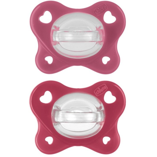 Chicco Dual Soft Succhietto Rosa 16-36 Mesi  2 pezzi