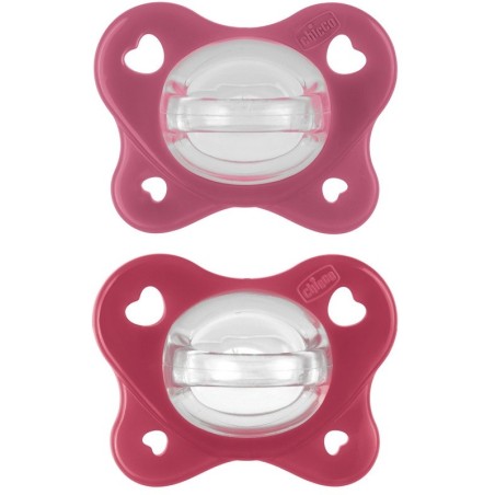 Chicco Dual Soft Succhietto Rosa 16-36 Mesi  2 pezzi