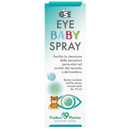 GSE Eye Baby Spray Oculare Sterile per Bambini 10 ml: igiene oculare quotidiana fin dai primi giorni di vita. GSE Eye Baby Spray Oculare Sterile per Bambini 10 ml: igiene oculare quotidiana fin dai primi giorni di vita.