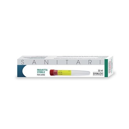 Silver Cross Provetta sterile per urine con tappo 12 ml Silver Cross Provetta sterile per urine con tappo 12 ml