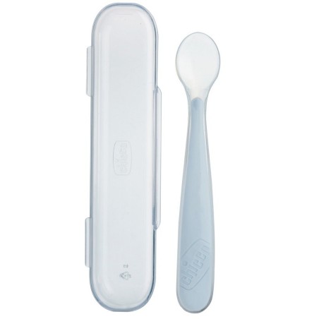 Chicco Cucchiaio in Silicone con Custodia 6m+ – Posata svezzamento sicura e igienica Chicco Cucchiaio in Silicone con Custodia 6m+ – Posata svezzamento sicura e igienica