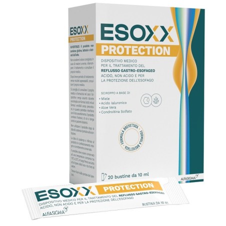 Esoxx Protection 20 Bustine 10 ml - Protezione dal reflusso Esoxx Protection 20 Bustine 10 ml - Protezione dal reflusso