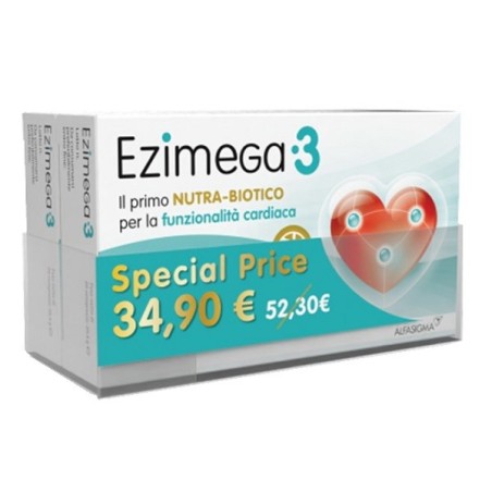 Ezimega3 Integratore per il benessere cardiaco - Bipacco da 20 compresse Ezimega3 Integratore per il benessere cardiaco - Bipacco da 20 compresse