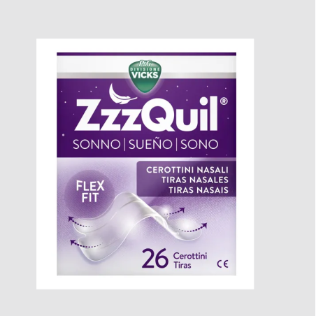 ZZZQuil Cerotti nasali notturni per non russare 26 cerottini confezione risparmio ZZZQuil Cerotti nasali notturni per non russare 26 cerottini confezione risparmio