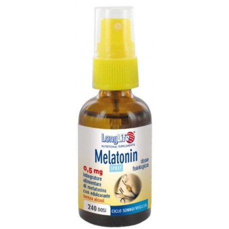 Longlife Melatonin Spray 0,5 g 30 ml Integratore per i Disturbi del Sonno