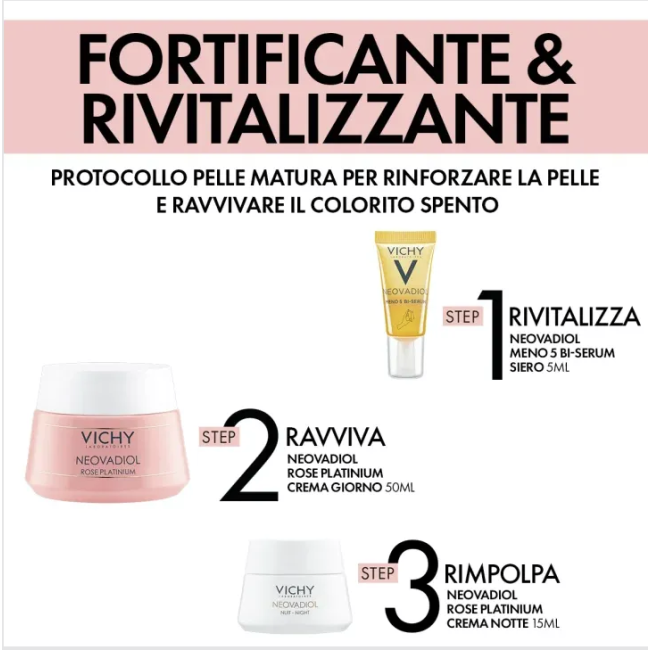Vichy Neovadiol Rose Platinum cofanetto crema giorno 50 ml + siero e crema notte omaggio Vichy Neovadiol Rose Platinum cofanetto crema giorno 50 ml + siero e crema notte omaggio