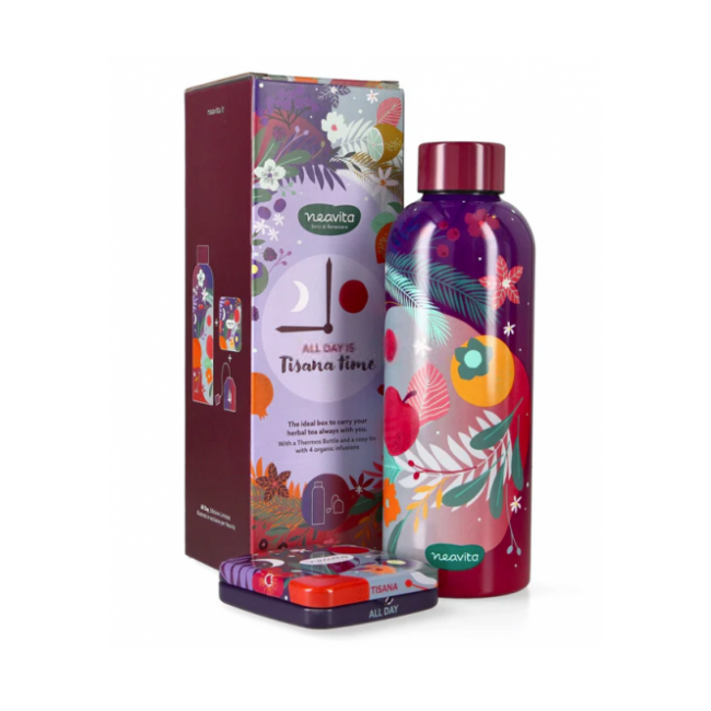 Neavita Cofanetto tisana time - Bottiglia thermos 500 ml + 4 filtro biologici