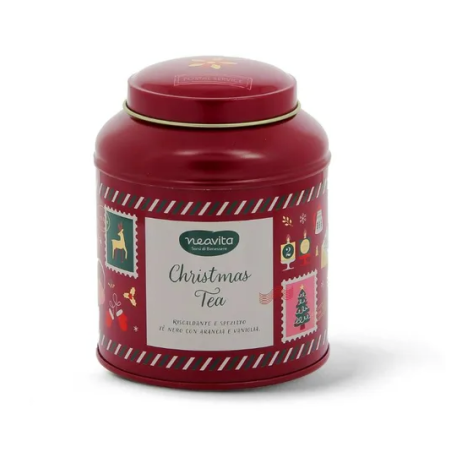 Neavita Christmas Tea - Tè Nero Barattolo in Latta Rosso 90 g Neavita Christmas Tea - Tè Nero Barattolo in Latta Rosso 90 g