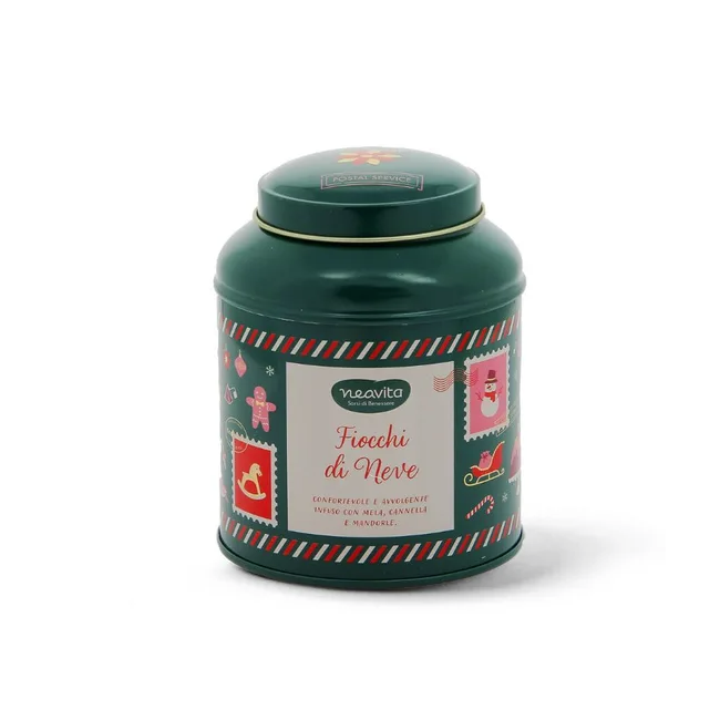 Neavita Natale Infuso Fiocchi di Neve barattolo in latta 90 g