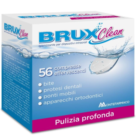 Brux Clean 56 compresse igienizzanti – Per Bite e apparecchi orali Brux Clean 56 compresse igienizzanti – Per Bite e apparecchi orali