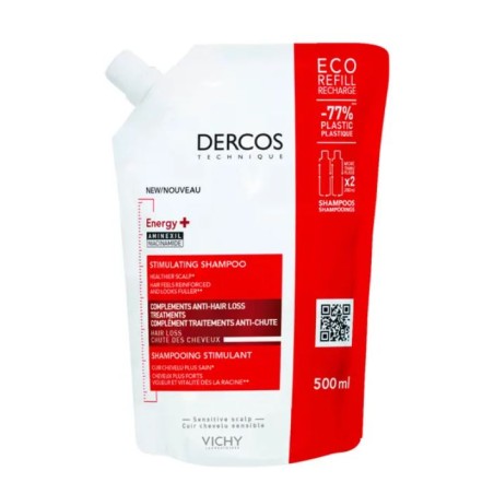 Vichy Dercos Shampoo energizzante anticaduta Aminexil eco-ricarica 500 ml Vichy Dercos Shampoo energizzante anticaduta Aminexil eco-ricarica 500 ml