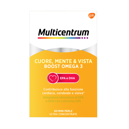 Multicentrum MyOmega3 60 Mini Perle - Integratore Antiossidante