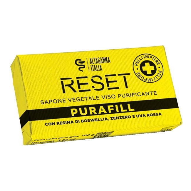 Purafill RESET - Sapone viso vegetale purificante pelle impura, mista e grassa