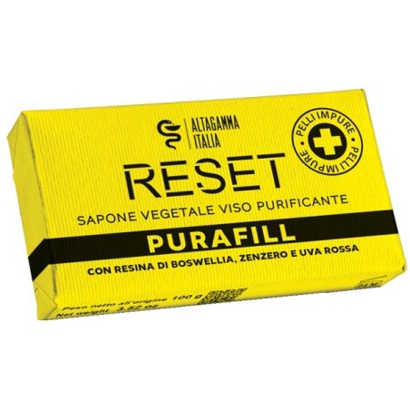Purafill RESET - Sapone viso vegetale purificante pelle impura, mista e grassa Purafill RESET - Sapone viso vegetale purificante pelle impura, mista e grassa