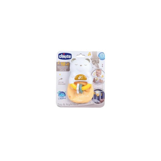 Chicco Gioco Trillino Orso Day&Night – Sonaglio Stimolante per neonati