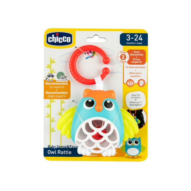 Chicco Gioco Trillino Gufetto - sonaglio educativo per lo sviluppo del tuo bambino