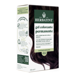 Herbatint 4M – Gel colorante permanente senza ammoniaca, colore castano mogano. Con estratti vegetali, 1 applicazione.