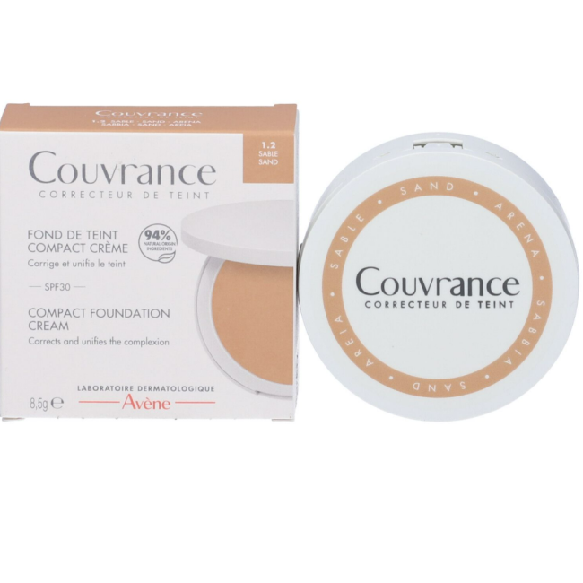 Avène Couvrance Fondotinta Sabbia crema compatta oil free 10 g