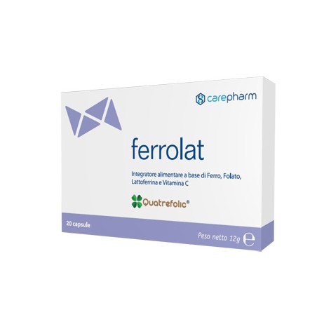 Carepharm Ferrolat Plus Integratore per difese immunitarie 20 capsule Carepharm Ferrolat Plus Integratore per difese immunitarie 20 capsule