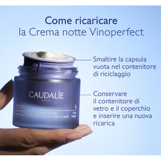 Caudalie Vinoperfect Notte Ricarica 50 ml – Crema Glicolica antimacchie