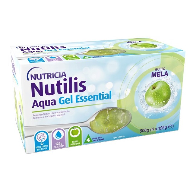 Danone Nutilis Aqua Gel Mela 4 Pezzi Da 125 G