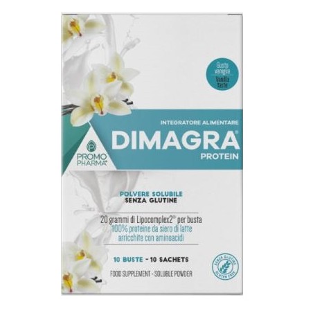 DIMAGRA PROTEIN POLVERE SOLUBILE GUSTO VANIGLIA 10 BUSTINE DIMAGRA PROTEIN POLVERE SOLUBILE GUSTO VANIGLIA 10 BUSTINE
