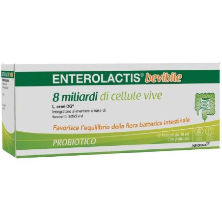 Alfasigma Enterolactis Bevibile 12 Flaconcini X 10 Ml Alfasigma Enterolactis Bevibile 12 Flaconcini X 10 Ml