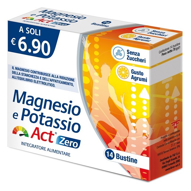F&f Magnesio E Potassio Act Zero 14 Bustine