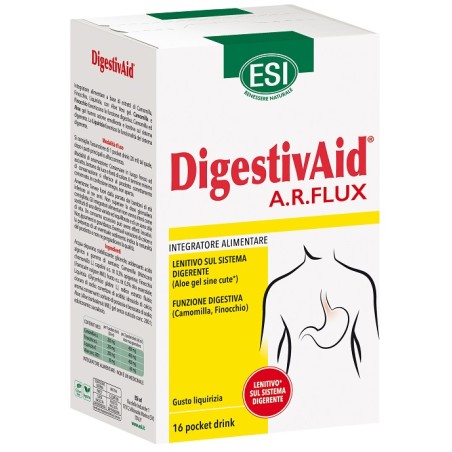 Esi DigestivAid A.R Flux - Integratore con erbe per la digestione 16 pocket drink Esi DigestivAid A.R Flux - Integratore con erbe per la digestione 16 pocket drink